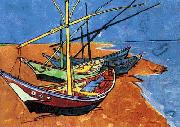 Boats on the Beach of Saintes-Maries